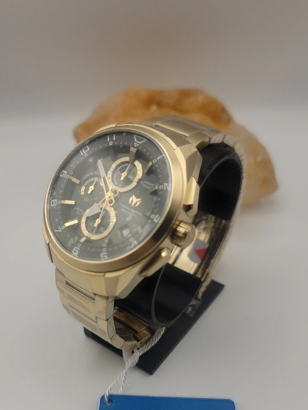 NWT TechnoMarine Ocean Quantum Men's Watch 44mm Olive Gold TM-318131 Chronograph